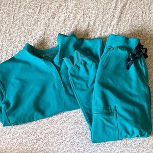 Figs Teal Scrub Set - S/SP